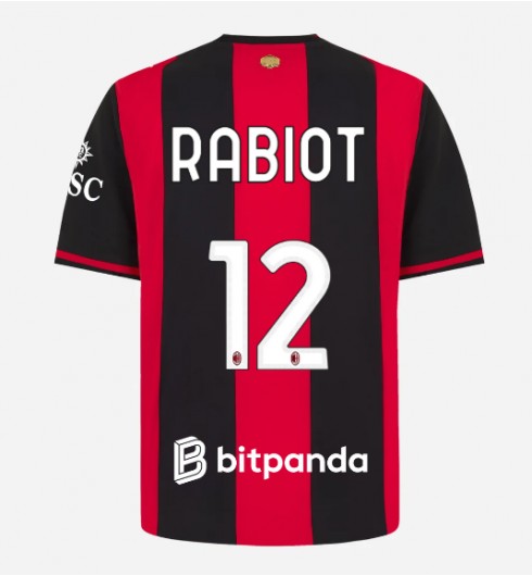 AC Milan Adrien Rabiot #12 Hjemmedrakt 2026-27 Korte ermer AC Milan Adrien Rabiot #12 Hjemmedrakt 2026-27 Korte ermer